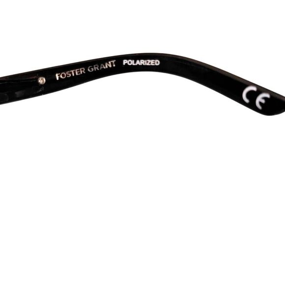 Foster Grant Beth Polarized Black  Sunglasses w Gunmetal & New Leather Case - Picture 12 of 12